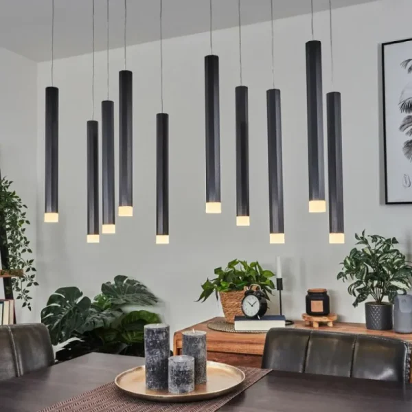 hofstein Suspension Freshwater LED Noir, 10 lumières* Lampes Modernes
