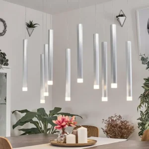 hofstein Suspension Freshwater LED Aluminium, 10 lumières* Lampes Modernes