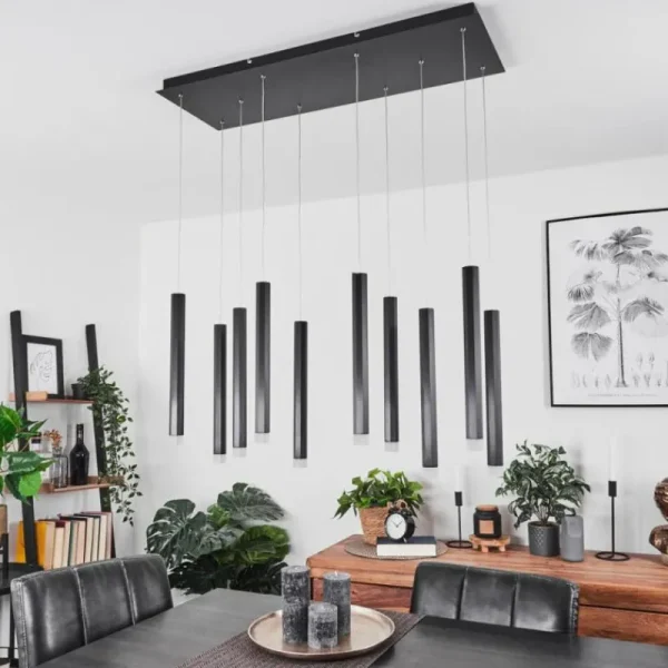 hofstein Suspension Freshwater LED Noir, 10 lumières* Lampes Modernes