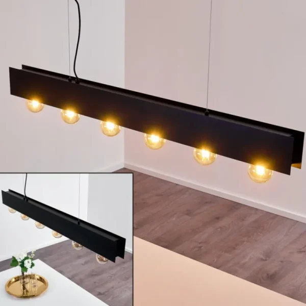 hofstein Suspension Fria Noir, 6 lumières* Lampes Modernes