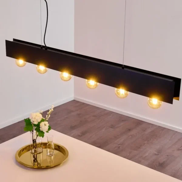 hofstein Suspension Fria Noir, 6 lumières* Lampes Modernes