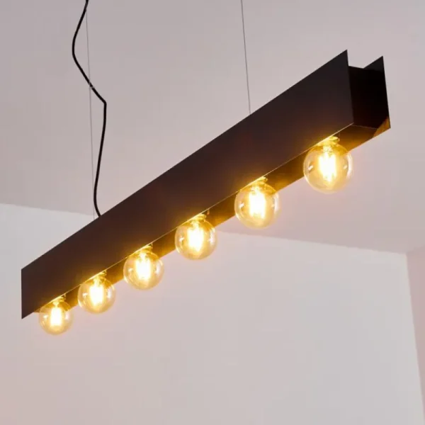 hofstein Suspension Fria Noir, 6 lumières* Lampes Modernes