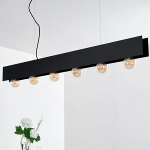 hofstein Suspension Fria Noir, 6 lumières* Lampes Modernes