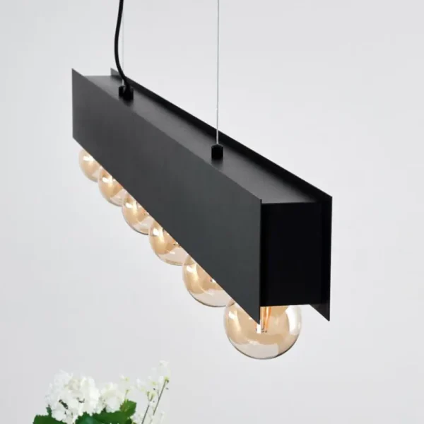 hofstein Suspension Fria Noir, 6 lumières* Lampes Modernes