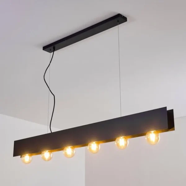 hofstein Suspension Fria Noir, 6 lumières* Lampes Modernes