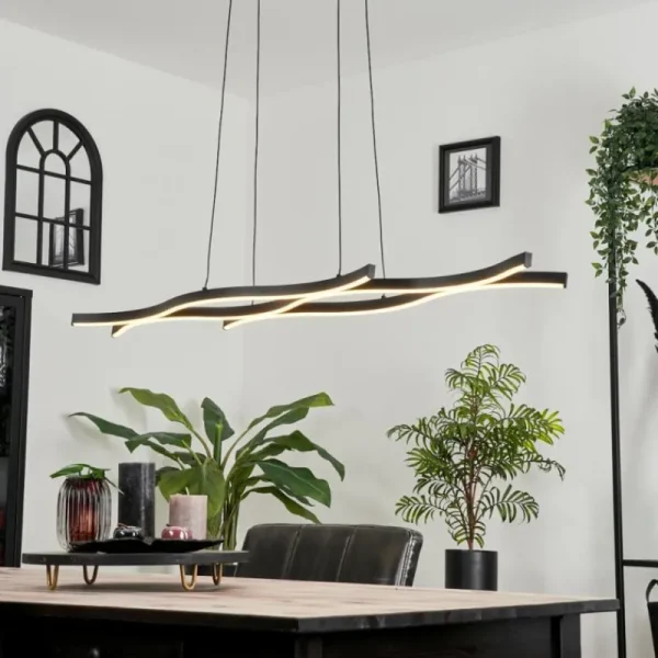 hofstein Suspension Fuliola LED Noir, 1 lumière* Lampes Modernes