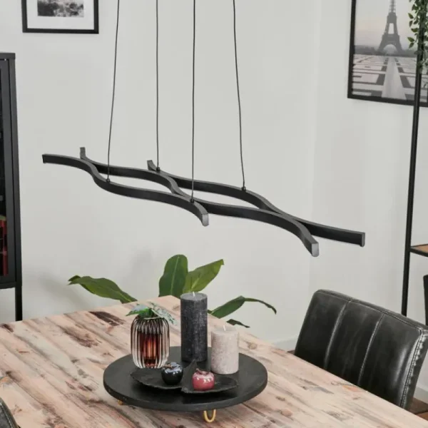 hofstein Suspension Fuliola LED Noir, 1 lumière* Lampes Modernes