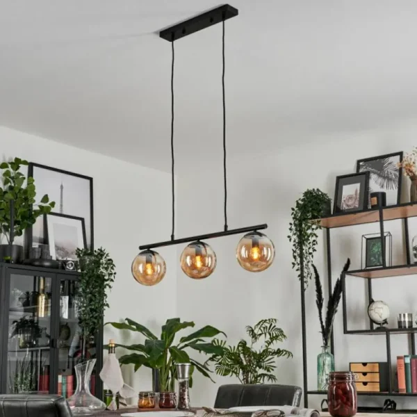 hofstein Suspension Gastor Ambre, 3 lumières* Lampes En Verre