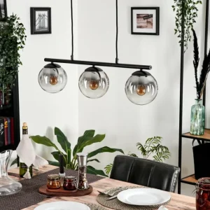 hofstein Suspension Gastor Clair, Fumé, 3 lumières* Lampes Modernes