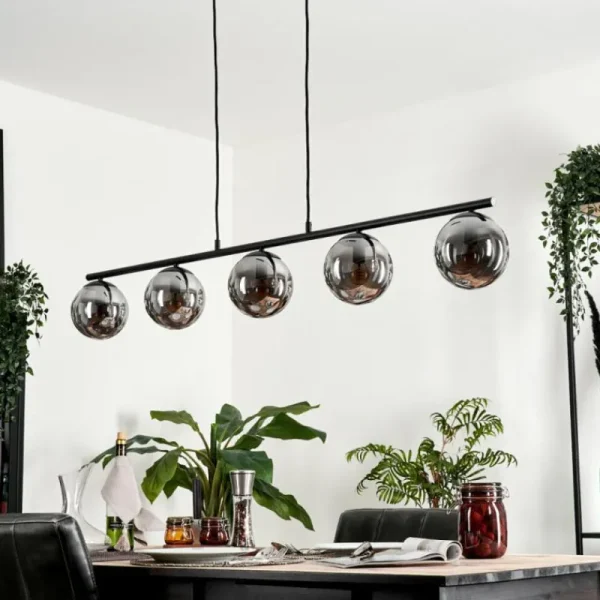 hofstein Suspension Gastor Fumé, 5 lumières* Lampes Modernes