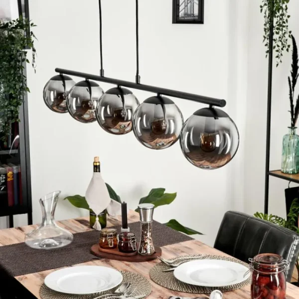 hofstein Suspension Gastor Fumé, 5 lumières* Lampes Modernes
