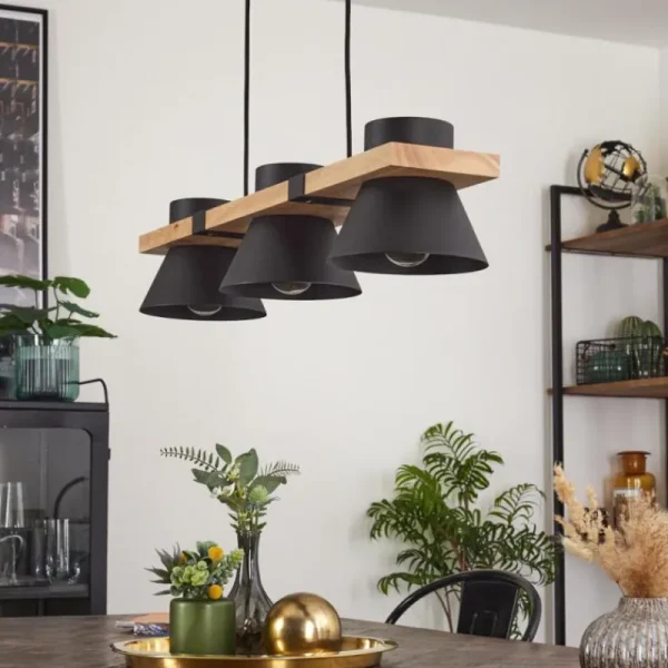 hofstein Suspension Gatangachi Noir, 3 lumières* Lampes Modernes