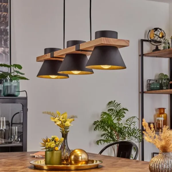 hofstein Suspension Gatangachi Noir, 3 lumières* Lampes Modernes