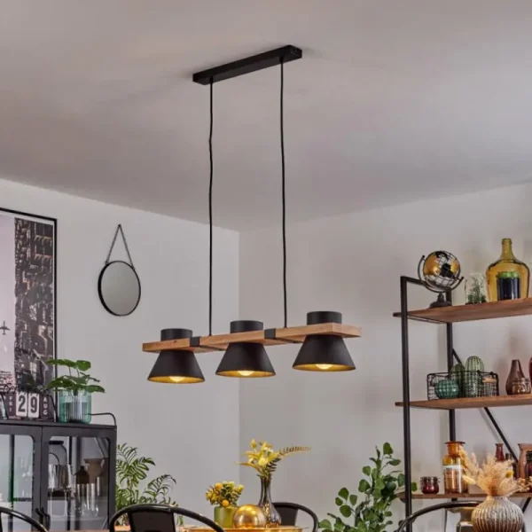 hofstein Suspension Gatangachi Noir, 3 lumières* Lampes Modernes