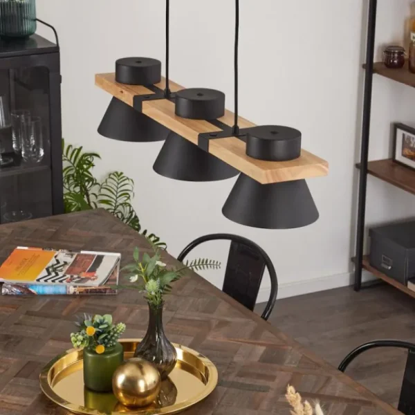 hofstein Suspension Gatangachi Noir, 3 lumières* Lampes Modernes
