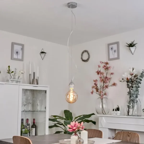 hofstein Suspension Girouxville Chrome, Blanc, 1 lumière* Lampes Modernes