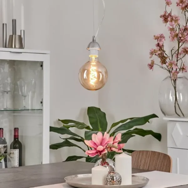 hofstein Suspension Girouxville Chrome, Blanc, 1 lumière* Lampes Modernes