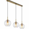 Luminaires Globo Lighting Suspension Globo ADARA Laiton, 3 lumières* Lampes En Verre