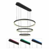 Luminaires Globo Lighting Suspension Globo AUGUSTO LED Or, Noir, 2 lumières, Télécommandes, Changeur de couleurs* Lampes En Verre