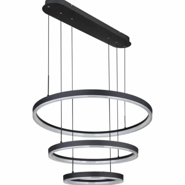 Luminaires Globo Lighting Suspension Globo AUGUSTO LED Or, Noir, 2 lumières, Télécommandes, Changeur de couleurs* Lampes En Verre