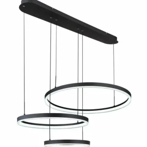 Luminaires Globo Lighting Suspension Globo AUGUSTO LED Or, Noir, 2 lumières, Télécommandes, Changeur de couleurs* Lampes En Verre