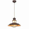 Luminaires Globo Lighting Suspension Globo BADALONA Brun, 1 lumière* Lampes En Verre