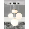 Luminaires Globo Lighting Suspension Globo BALLA Nickel mat, 2 lumières* Lampes En Verre