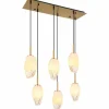 Luminaires Globo Lighting Suspension Globo BARCLEY Laiton, 6 lumières* Lampes En Verre