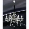 Luminaires Globo Lighting Suspension Globo DUNJA Chrome, Transparent, 6 lumières* Lampes En Verre