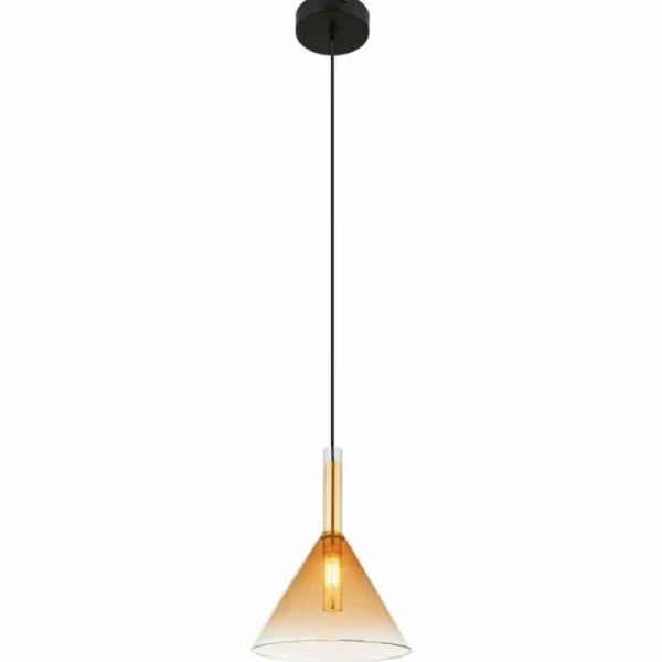 Luminaires Globo Lighting Suspension Globo LOPUSA Laiton, Noir, 1 lumière* Lampes En Verre