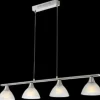 Luminaires Globo Lighting Suspension Globo RUBEN Nickel mat, 4 lumières* Lampes En Verre