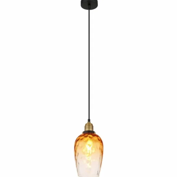 Luminaires Globo Lighting Suspension Globo SALVY Noir, 1 lumière* Lampes En Verre