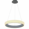 Luminaires Globo Lighting Suspension Globo TABANO LED Anthracite, 1 lumière, Télécommandes* Lampes En Verre