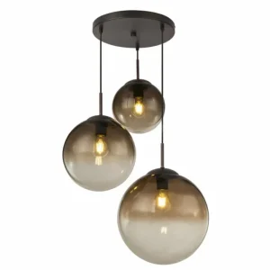 Luminaires Globo Lighting Suspension Globo VARUS Brun, 3 lumières* Lampes En Verre