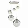 Luminaires Globo Lighting Suspension Globo VARUS Nickel mat, 5 lumières* Lampes En Verre