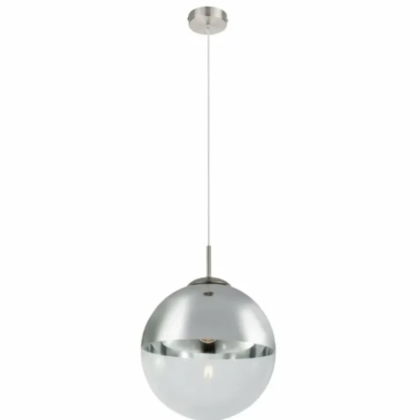 Luminaires Globo Lighting Suspension Globo VARUS Nickel mat, 1 lumière* Lampes En Verre