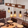 hofstein Suspension Gnitteryd Brun, Bois clair, Noir, 4 lumières* Lampes Modernes