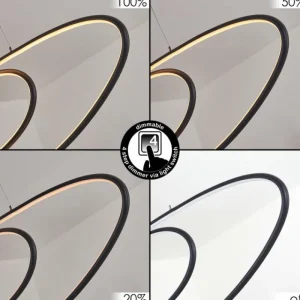 hofstein Suspension Harpeth LED Noir, 1 lumière* Lampes Modernes