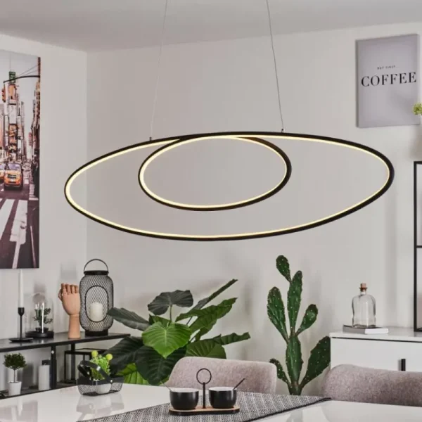 hofstein Suspension Harpeth LED Noir, 1 lumière* Lampes Modernes