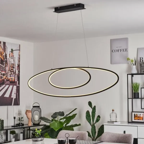hofstein Suspension Harpeth LED Noir, 1 lumière* Lampes Modernes