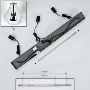 hofstein Suspension Herisau Noir, 3 lumières* Lampes En Verre