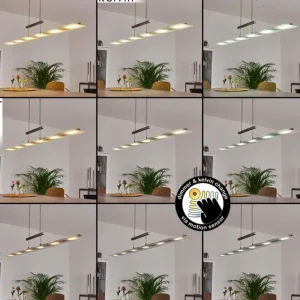 hofstein Suspension Hogana LED Nickel mat, 1 lumière* Lampes En Verre