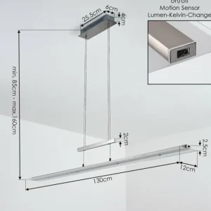 hofstein Suspension Hogana LED Nickel mat, 1 lumière* Lampes En Verre