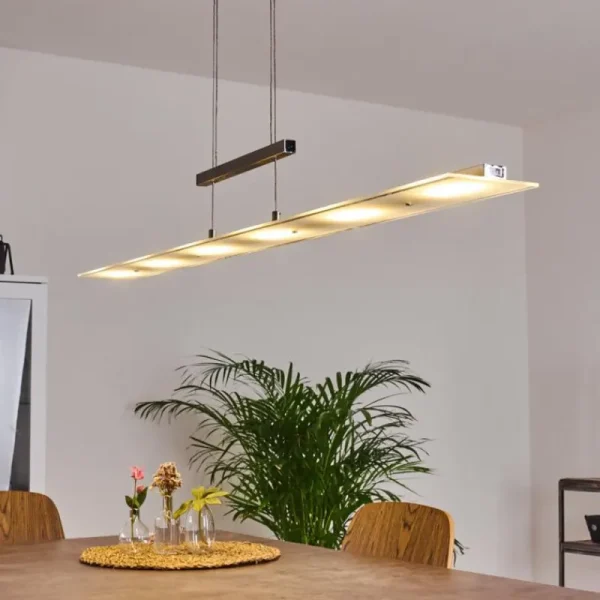 hofstein Suspension Hogana LED Nickel mat, 1 lumière* Lampes En Verre