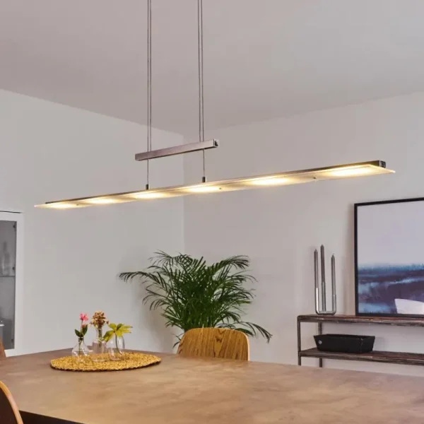 hofstein Suspension Hogana LED Nickel mat, 1 lumière* Lampes En Verre