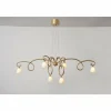 Luminaires Holländer Suspension Holländer ALICE BIANCO Or, 6 lumières* Lampes En Verre