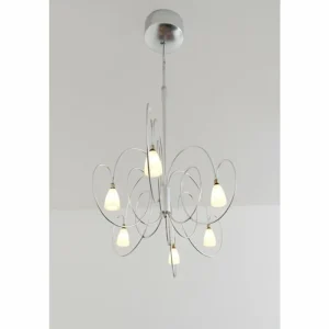 Luminaires Holländer Suspension Holländer ROSASPINA OVAL Argenté, 6 lumières* Lampes En Verre