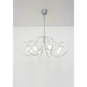 Luminaires Holländer Suspension Holländer ROSASPINTA GROSS Argenté, 8 lumières* Lampes En Verre