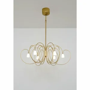 Luminaires Holländer Suspension Holländer ROSASPINA Or, 6 lumières* Lampes En Verre