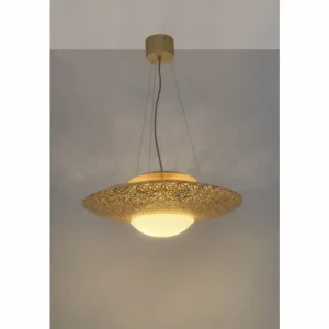 Luminaires Holländer Suspension Holländer UTOPISTICO Or, 2 lumières* Lampes En Verre